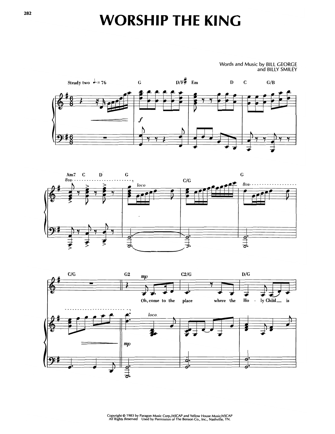 Sandi Patti Worship The King Sheet Music Notes & Chords for Piano & Vocal - Download or Print PDF