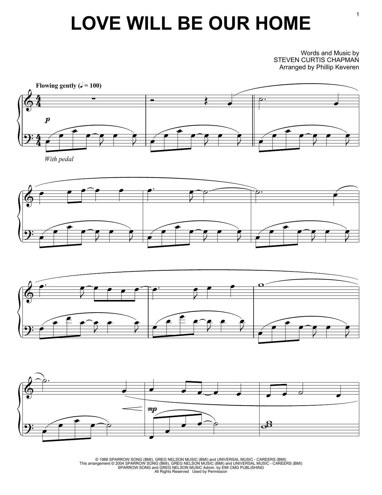 Sandi Patty Love Will Be Our Home Sheet Music Notes & Chords for Piano - Download or Print PDF