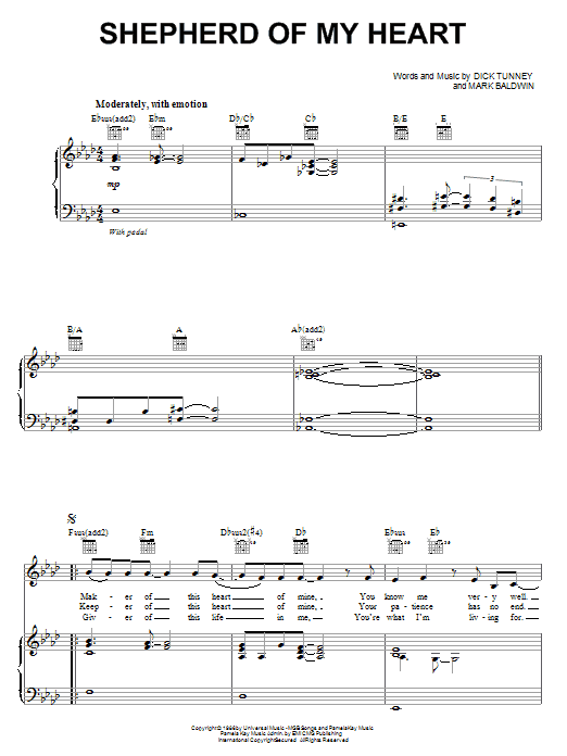 Sandi Patty Shepherd Of My Heart Sheet Music Notes & Chords for Lyrics & Chords - Download or Print PDF