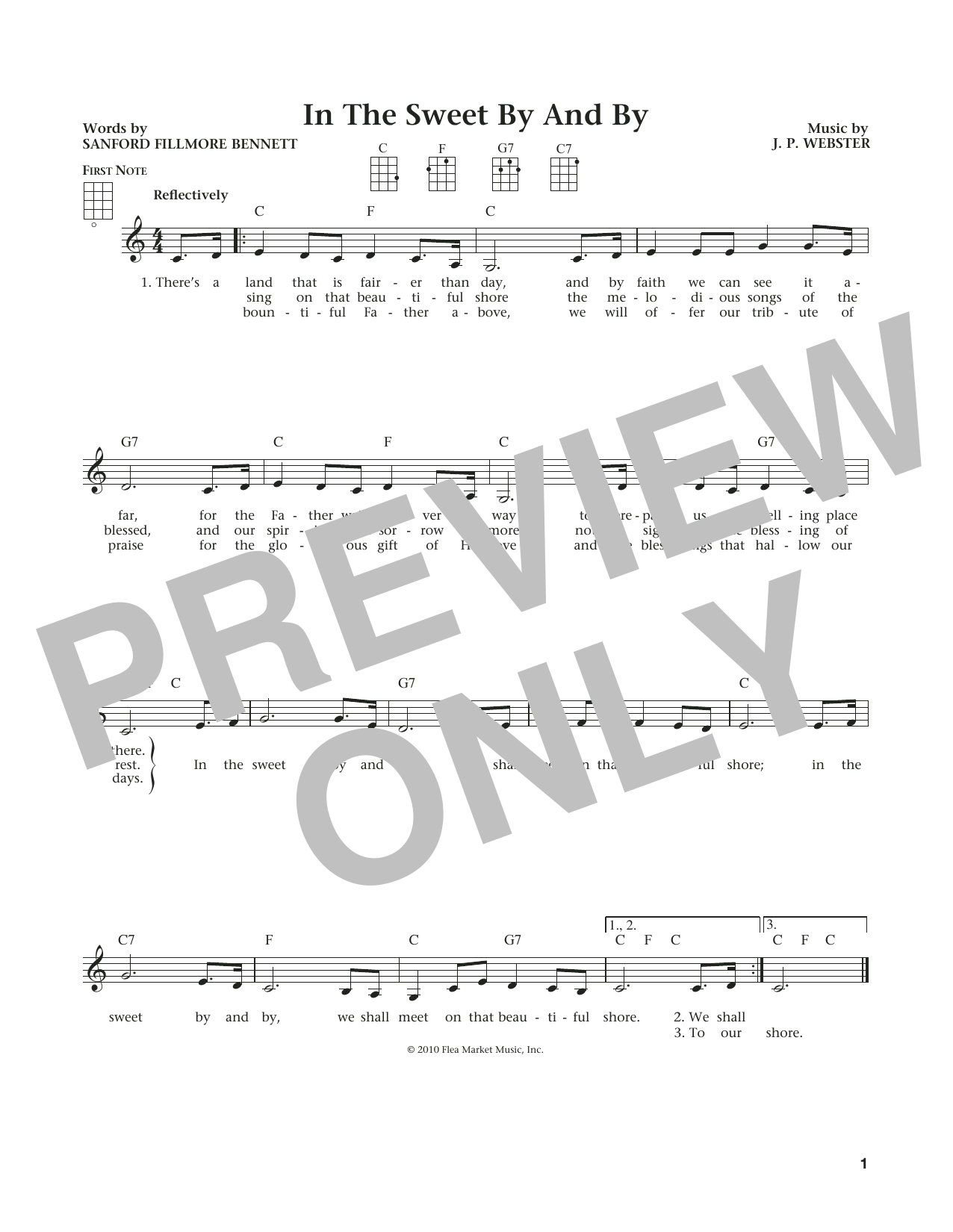 Sanford Fillmore Bennett Sweet By And By (from The Daily Ukulele) (arr. Liz and Jim Beloff) Sheet Music Notes & Chords for Ukulele - Download or Print PDF