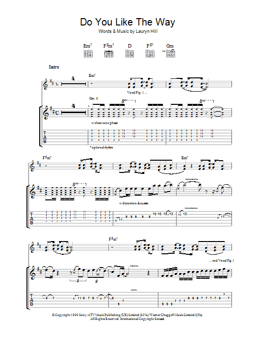 Santana Do You Like The Way Sheet Music Notes & Chords for Guitar Tab - Download or Print PDF