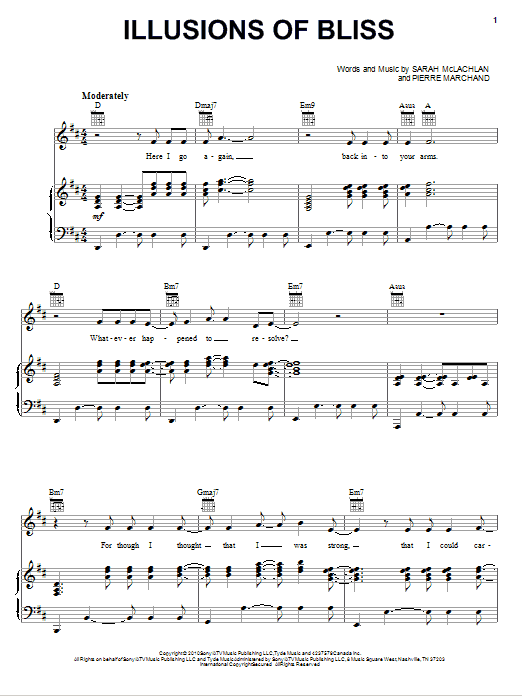 Sarah McLachlan Illusions Of Bliss Sheet Music Notes & Chords for Ukulele - Download or Print PDF