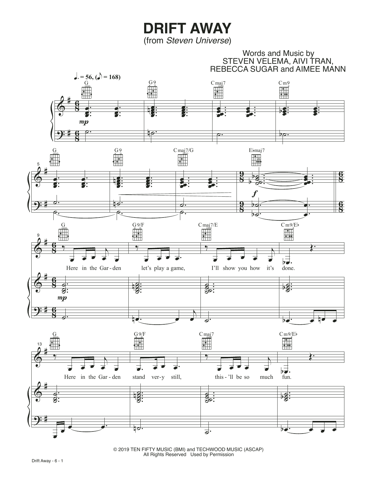 Sarah Stiles Drift Away (from Steven Universe: The Movie) Sheet Music Notes & Chords for Easy Piano - Download or Print PDF Sarah Stiles Drift Away (from Steven Universe: The Movie) Sheet Music Notes & Chords for Easy Piano - Download or Print PDF