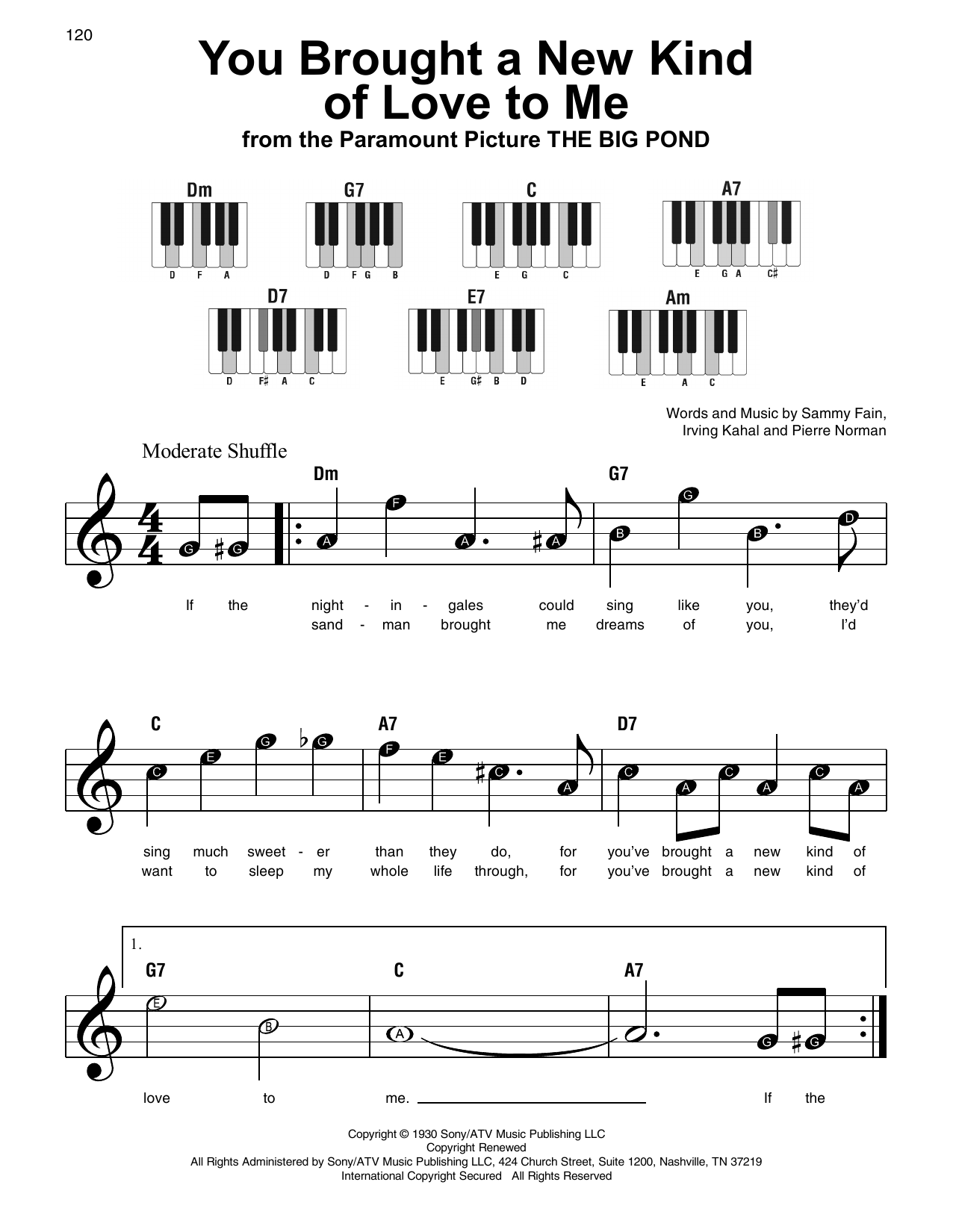 Scott Hamilton You Brought A New Kind Of Love To Me Sheet Music Notes & Chords for Super Easy Piano - Download or Print PDF