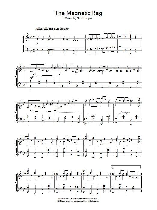 Scott Joplin Magnetic Rag Sheet Music Notes & Chords for Instrumental Solo - Download or Print PDF