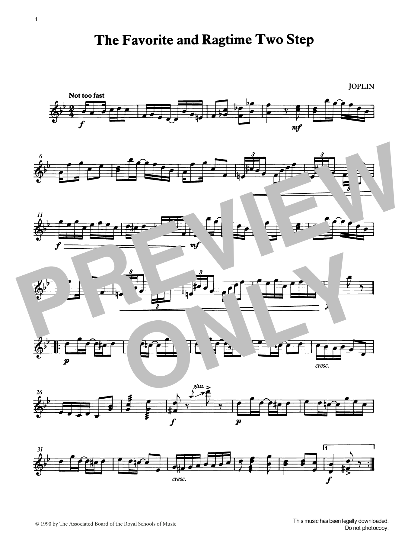 Scott Joplin The Favorite and Ragtime Two Step from Graded Music for Tuned Percussion, Book IV Sheet Music Notes & Chords for Percussion Solo - Download or Print PDF