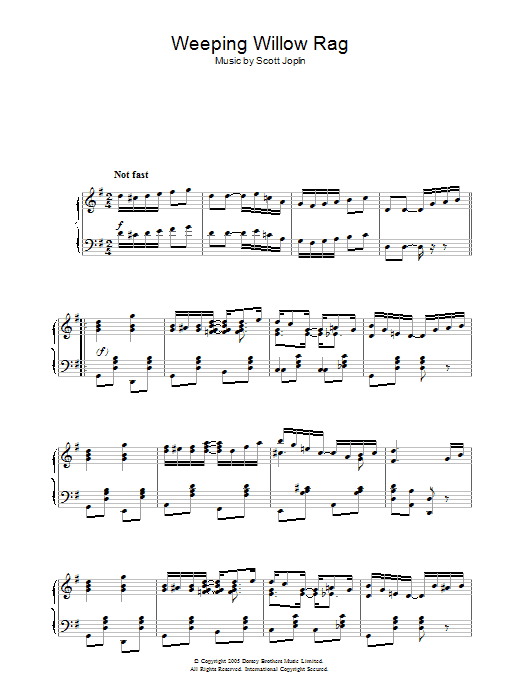 Scott Joplin Weeping Willow Rag Sheet Music Notes & Chords for Guitar Tab - Download or Print PDF