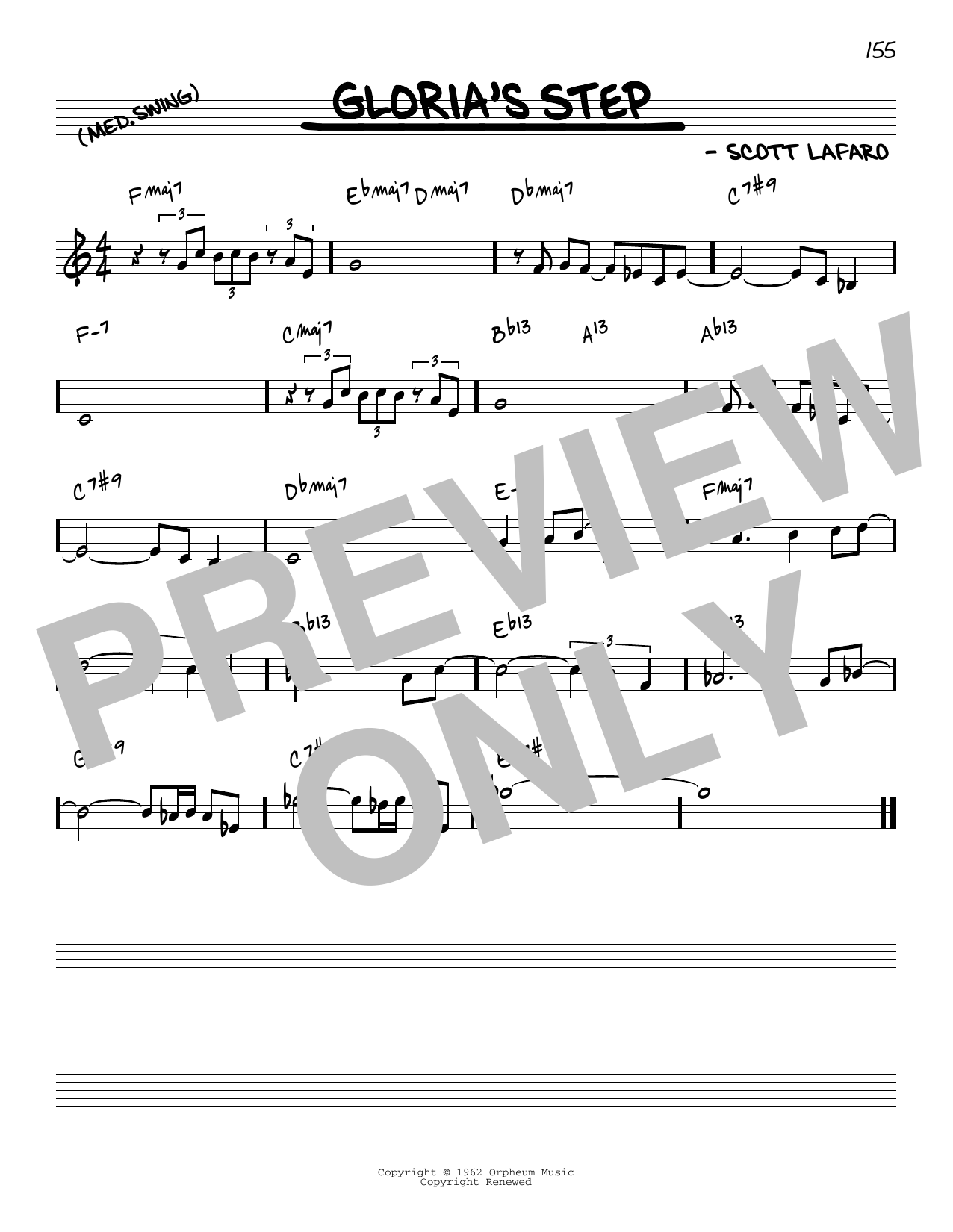 Scott LeFaro Gloria's Step [Reharmonized version] (arr. Jack Grassel) Sheet Music Notes & Chords for Real Book – Melody & Chords - Download or Print PDF