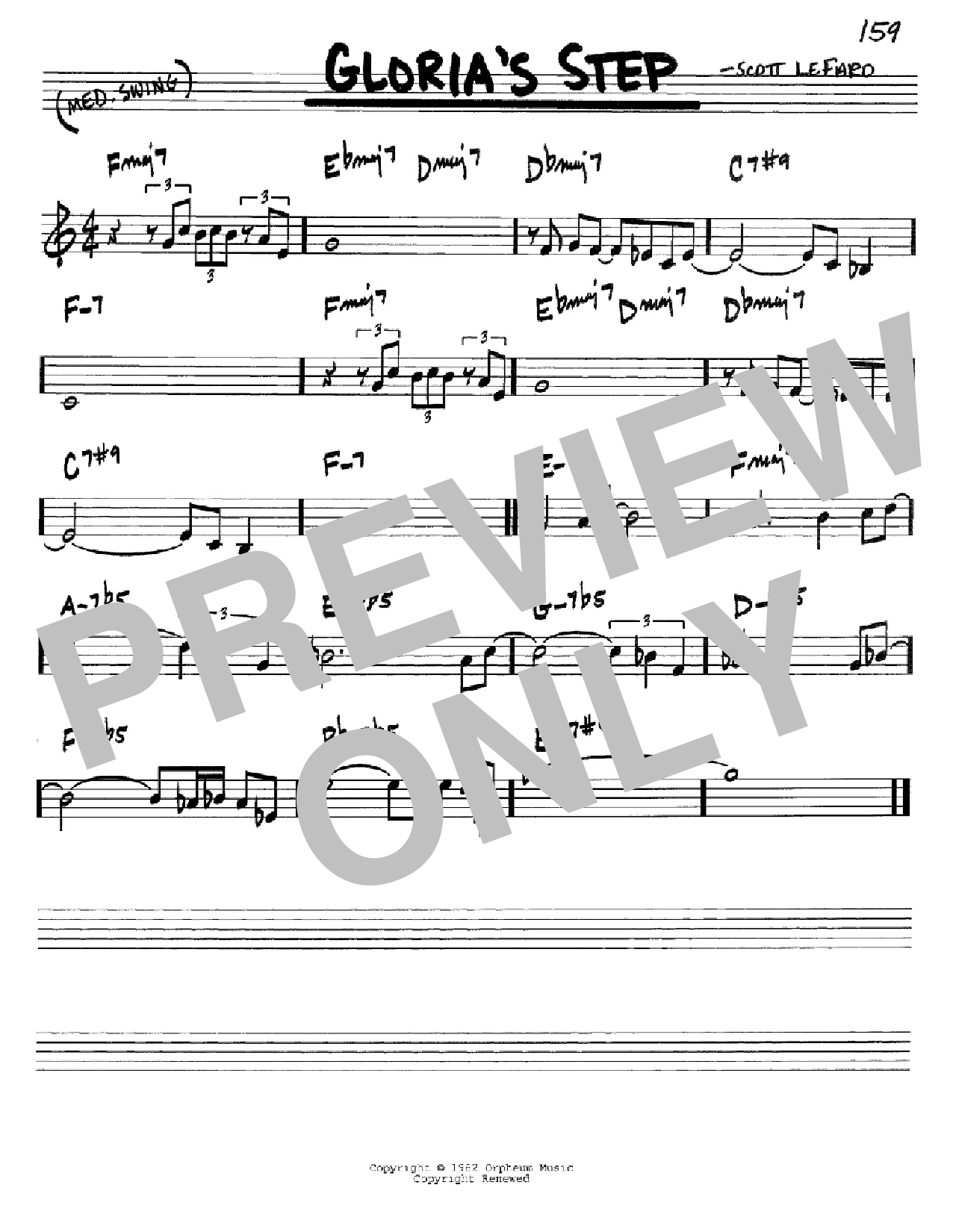 Scott LeFaro Gloria's Step Sheet Music Notes & Chords for Real Book - Melody & Chords - Bb Instruments - Download or Print PDF