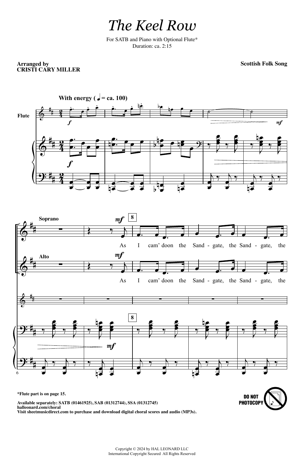 Scottish Folk Song The Keel Row (arr. Cristi Cary Miller) Sheet Music Notes & Chords for SATB Choir - Download or Print PDF