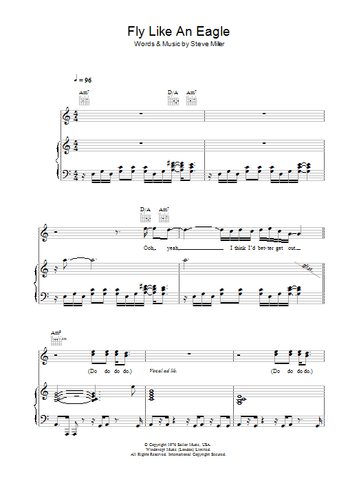 Seal Fly Like An Eagle Sheet Music Notes & Chords for Piano, Vocal & Guitar - Download or Print PDF