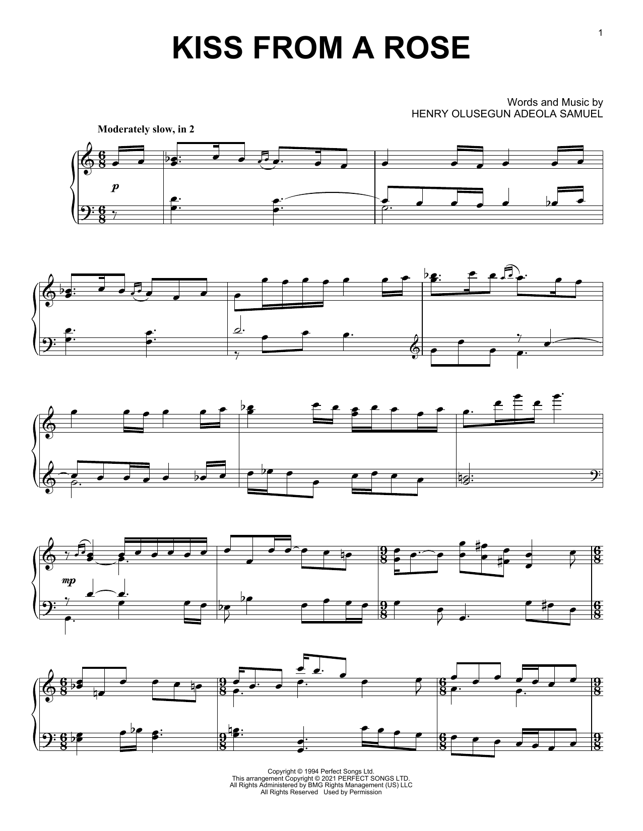 Seal Kiss From A Rose [Classical version] Sheet Music Notes & Chords for Piano Solo - Download or Print PDF