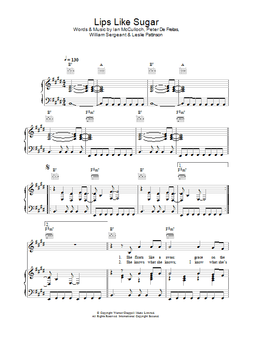 Seal Lips Like Sugar Sheet Music Notes & Chords for Piano, Vocal & Guitar (Right-Hand Melody) - Download or Print PDF