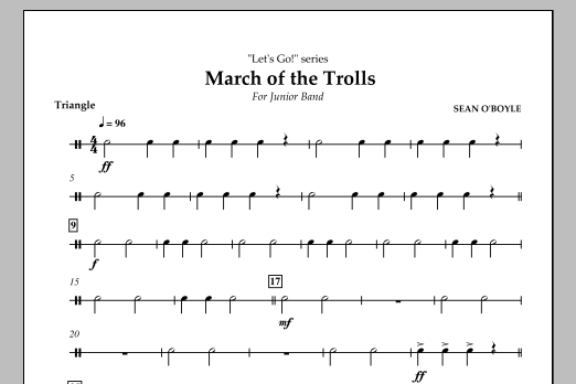 Sean O'Boyle March of the Trolls - Triangle Sheet Music Notes & Chords for Concert Band - Download or Print PDF