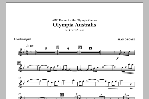 Sean O'Boyle Olympia Australis (Concert Band) - Glockenspiel Sheet Music Notes & Chords for Concert Band - Download or Print PDF