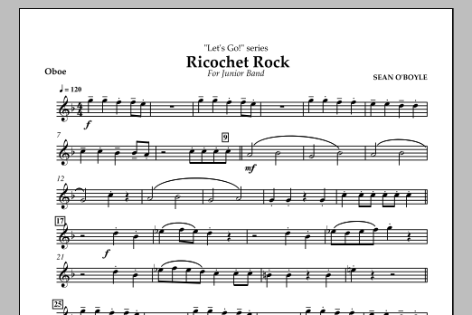 Sean O'Boyle Ricochet Rock - Oboe Sheet Music Notes & Chords for Concert Band - Download or Print PDF