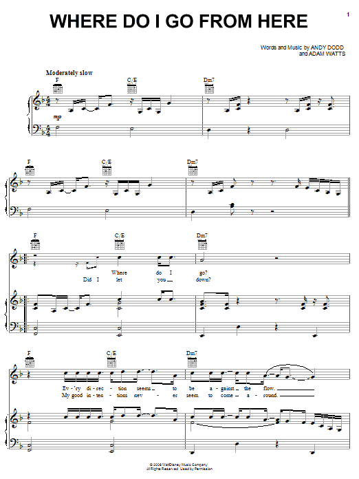 Sebastian Mego Where Do I Go From Here Sheet Music Notes & Chords for Piano, Vocal & Guitar (Right-Hand Melody) - Download or Print PDF