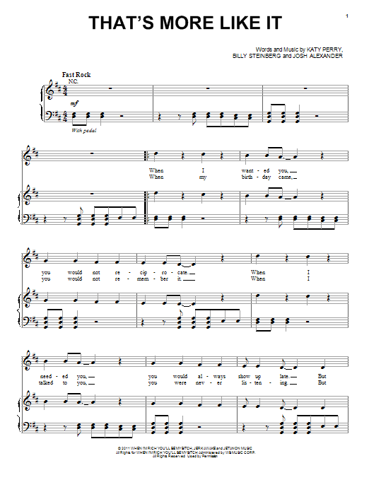 Selena Gomez and The Scene That's More Like It Sheet Music Notes & Chords for Piano, Vocal & Guitar (Right-Hand Melody) - Download or Print PDF
