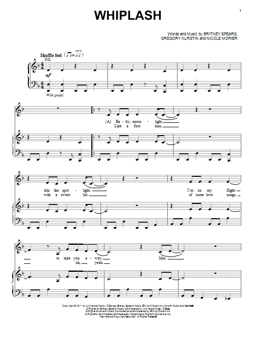 Selena Gomez Whiplash Sheet Music Notes & Chords for Piano, Vocal & Guitar (Right-Hand Melody) - Download or Print PDF