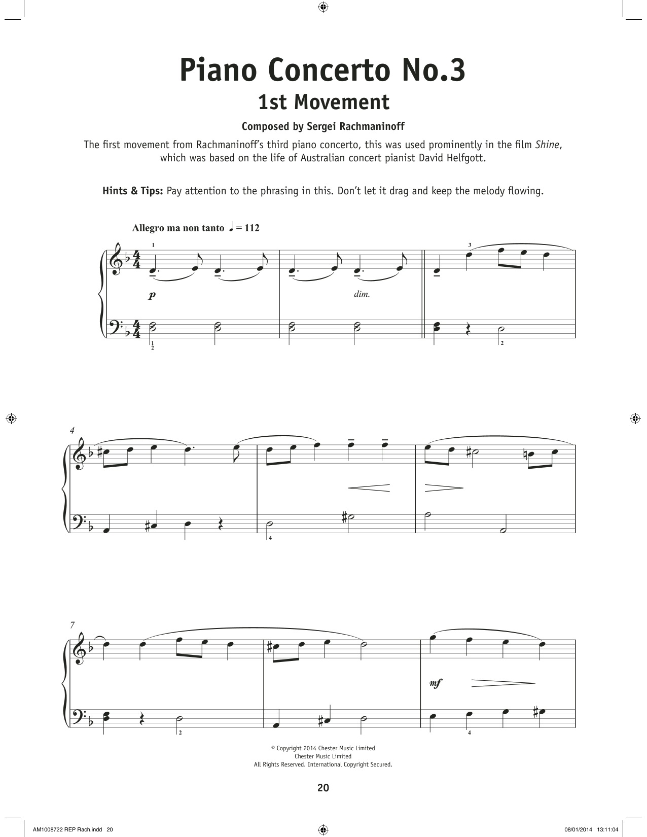 Sergei Rachmaninoff Piano Concerto No. 3, First Movement Sheet Music Notes & Chords for Really Easy Piano - Download or Print PDF