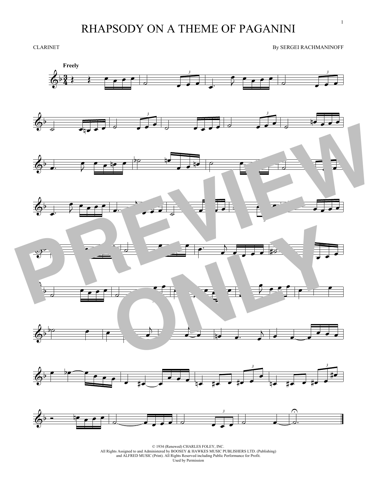 Sergei Rachmaninoff Rhapsody On A Theme Of Paganini Sheet Music Notes & Chords for Cello Solo - Download or Print PDF