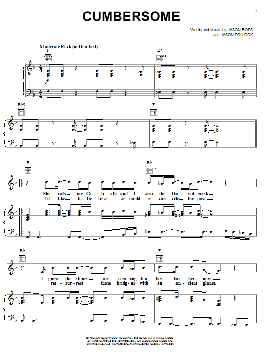 Seven Mary Three Cumbersome Sheet Music Notes & Chords for Guitar Tab Play-Along - Download or Print PDF