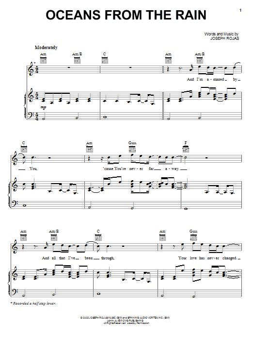 Seventh Day Slumber Oceans From The Rain Sheet Music Notes & Chords for Piano, Vocal & Guitar (Right-Hand Melody) - Download or Print PDF Seventh Day Slumber Oceans From The Rain Sheet Music Notes & Chords for Piano, Vocal & Guitar (Right-Hand Melody) - Download or Print PDF