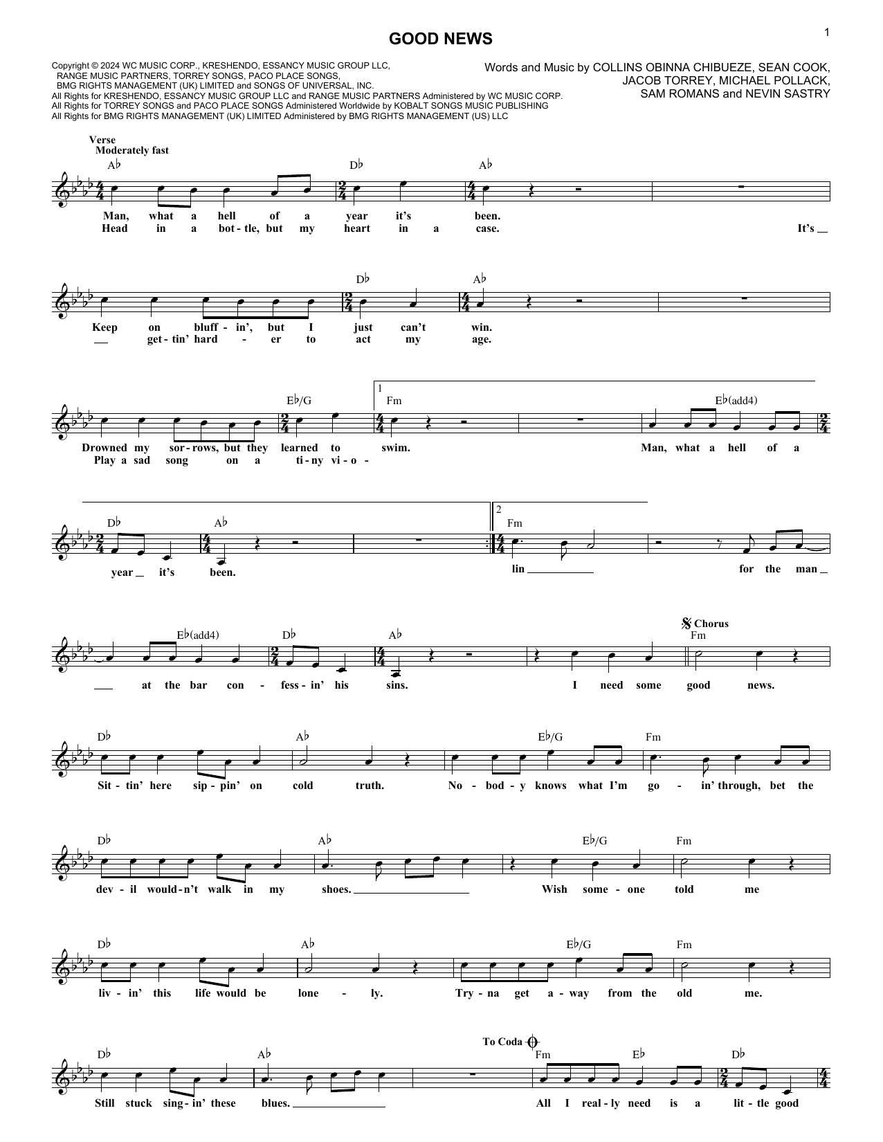 Shaboozey Good News Sheet Music Notes & Chords for Super Easy Piano - Download or Print PDF Shaboozey Good News Sheet Music Notes & Chords for Super Easy Piano - Download or Print PDF