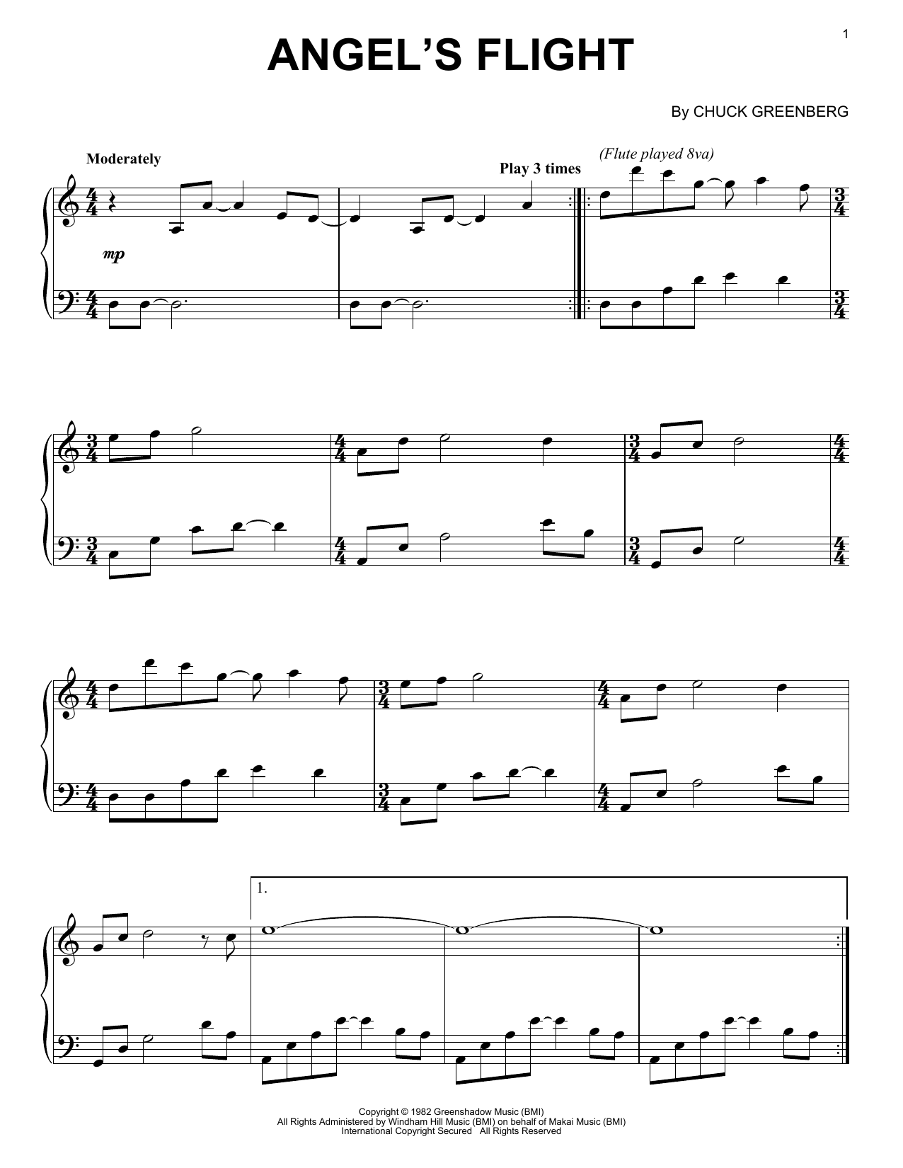 Shadowfax Angel's Flight Sheet Music Notes & Chords for Piano - Download or Print PDF