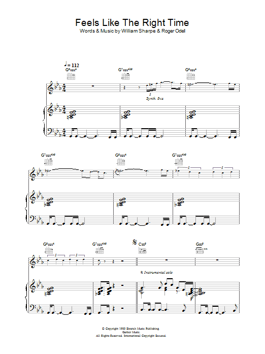 Shakatak Feels Like The Right Time Sheet Music Notes & Chords for Piano, Vocal & Guitar - Download or Print PDF