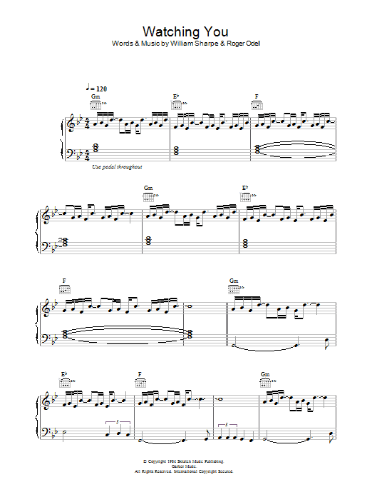 Shakatak Watching You Sheet Music Notes & Chords for Piano, Vocal & Guitar - Download or Print PDF