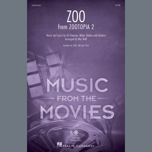 Shakira, Zoo (from Zootopia 2) (arr. Mac Huff), SATB Choir