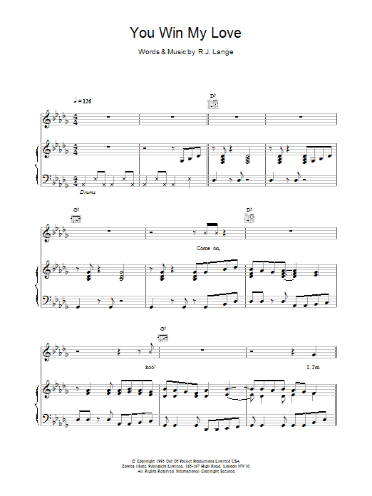 Shania Twain You Win My Love Sheet Music Notes & Chords for Easy Guitar Tab - Download or Print PDF