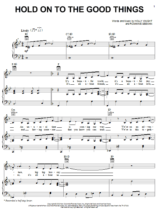 Shawn Colvin Hold On To The Good Things (from Stuart Little 2) Sheet Music Notes & Chords for Piano, Vocal & Guitar (Right-Hand Melody) - Download or Print PDF