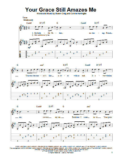 Shawn Craig Your Grace Still Amazes Me Sheet Music Notes & Chords for Guitar Tab - Download or Print PDF