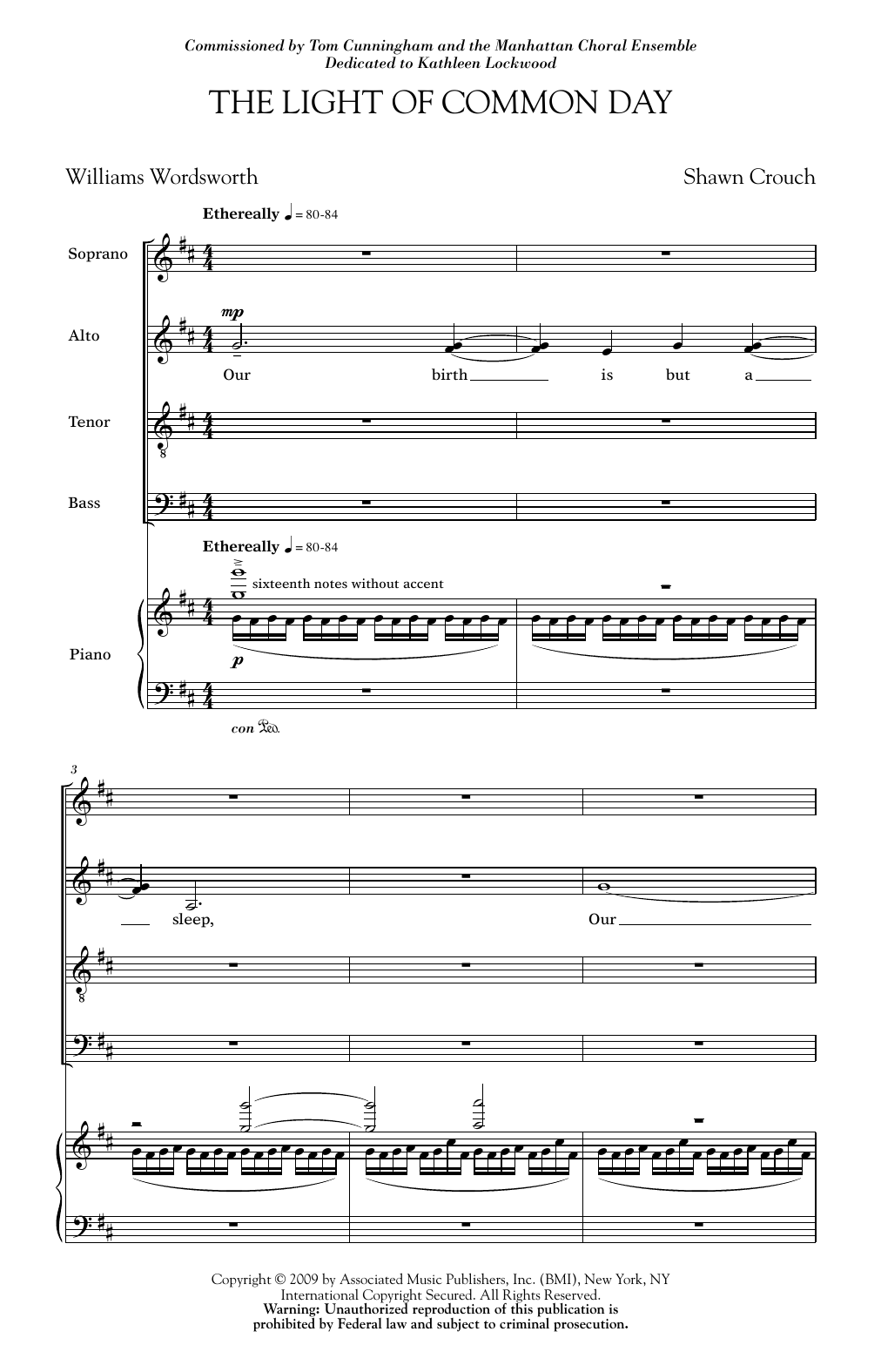 Shawn Crouch Light Of Common Day Sheet Music Notes & Chords for SATB - Download or Print PDF