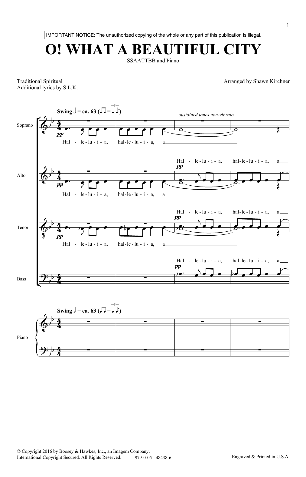 Shawn Kirchner O What A Beautiful City Sheet Music Notes & Chords for SATB - Download or Print PDF