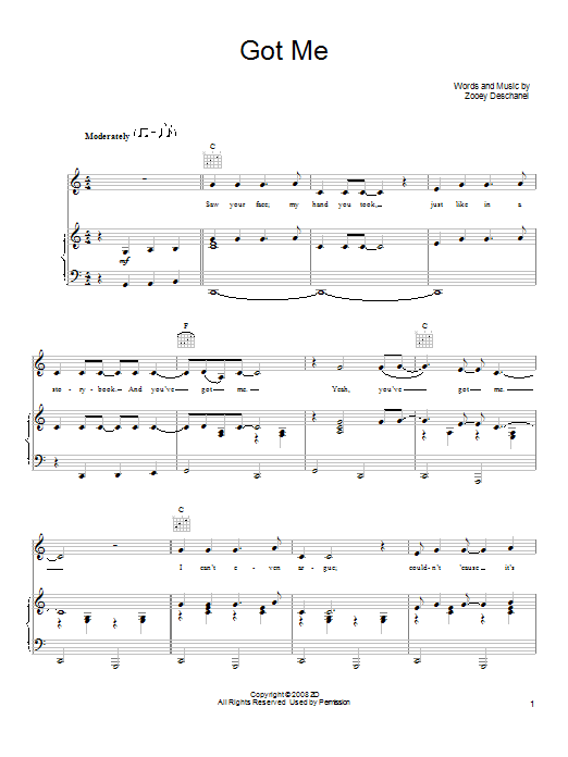 She & Him Got Me Sheet Music Notes & Chords for Piano, Vocal & Guitar (Right-Hand Melody) - Download or Print PDF