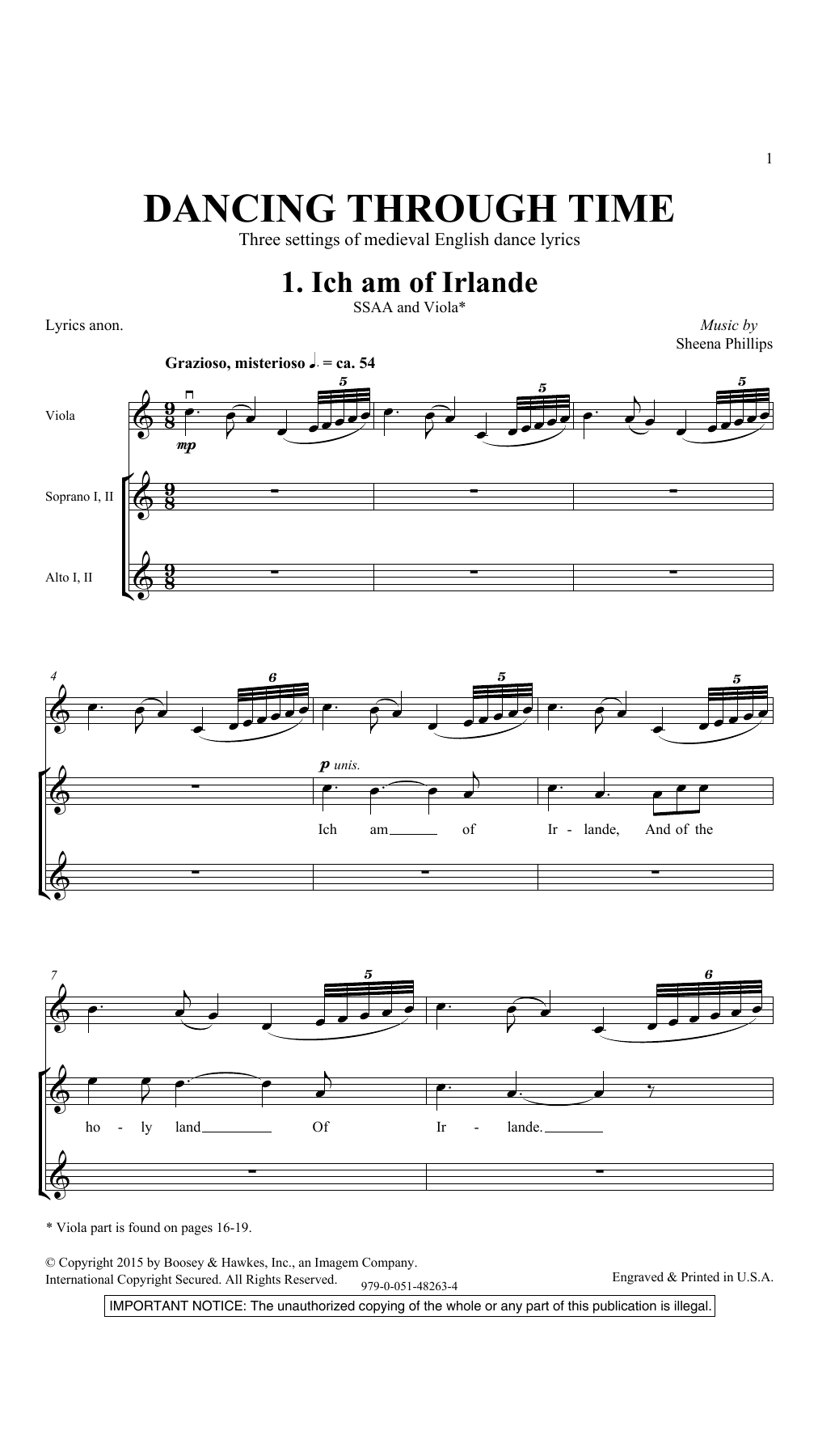 Sheena Phillips Dancing Through Time Sheet Music Notes & Chords for SSA Choir - Download or Print PDF