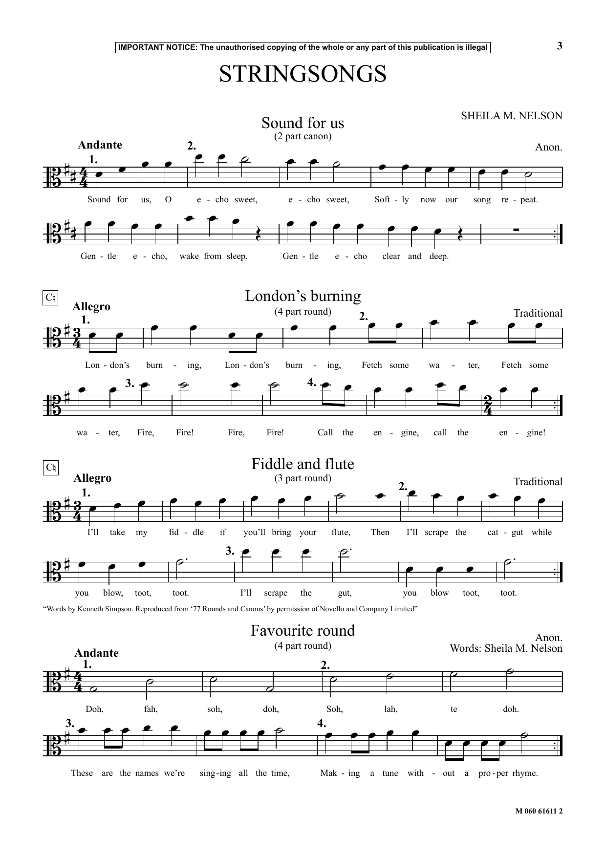 Sheila M. Nelson Stringsongs For Viola Sheet Music Notes & Chords for Instrumental Solo - Download or Print PDF