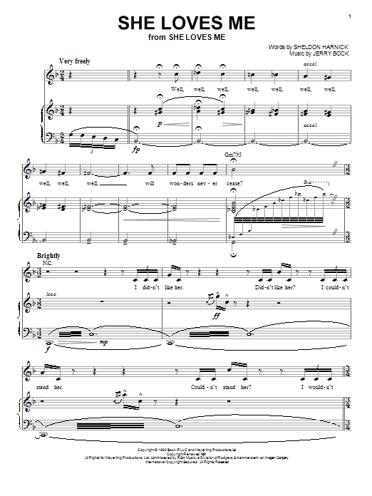 Sheldon Harnick She Loves Me Sheet Music Notes & Chords for Tenor Saxophone - Download or Print PDF