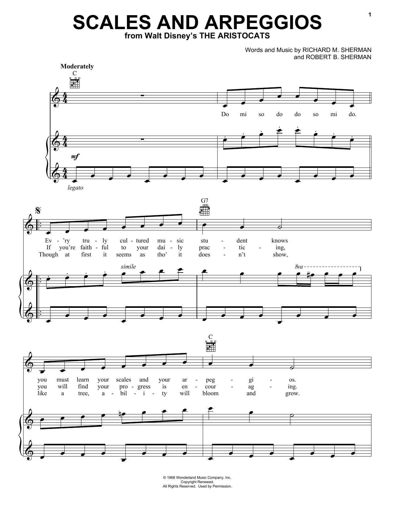 Sherman Brothers Scales And Arpeggios Sheet Music Notes & Chords for Guitar Tab - Download or Print PDF