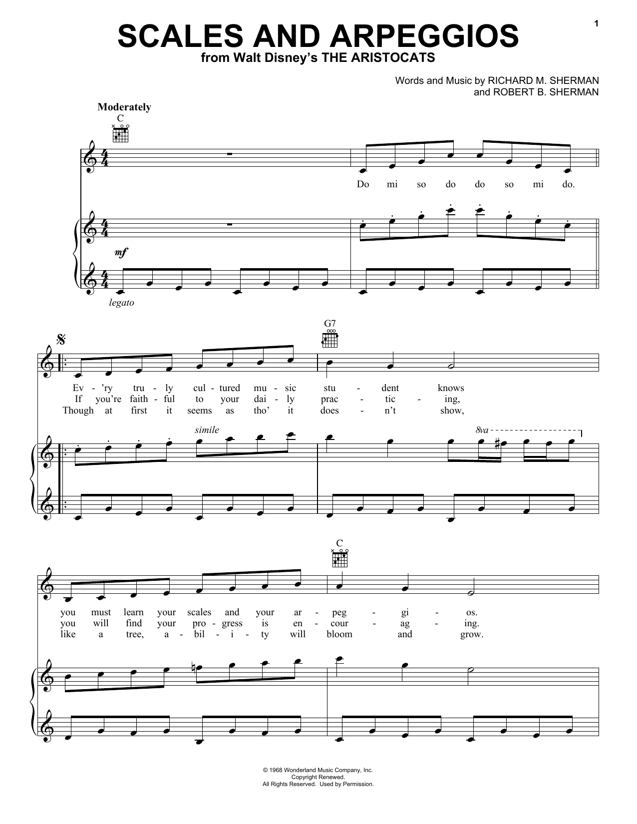 Sherman Brothers Scales And Arpeggios Sheet Music Notes & Chords for Educational Piano - Download or Print PDF