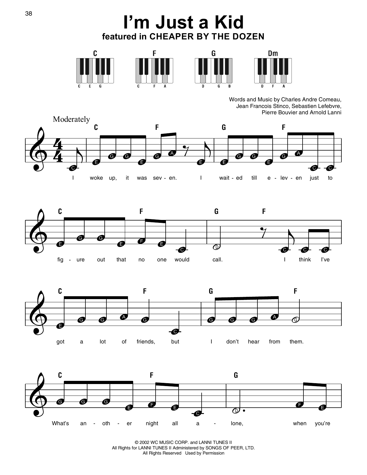 Simple Plan I'm Just A Kid Sheet Music Notes & Chords for Super Easy Piano - Download or Print PDF