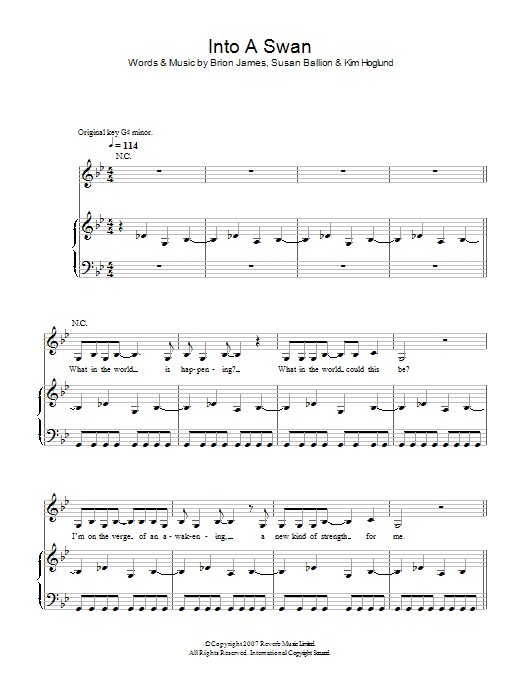 Siouxsie Into A Swan Sheet Music Notes & Chords for Piano, Vocal & Guitar - Download or Print PDF