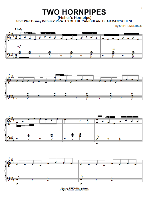 Skip Henderson Two Hornpipes (Fisher's Hornpipe) Sheet Music Notes & Chords for Easy Guitar Tab - Download or Print PDF