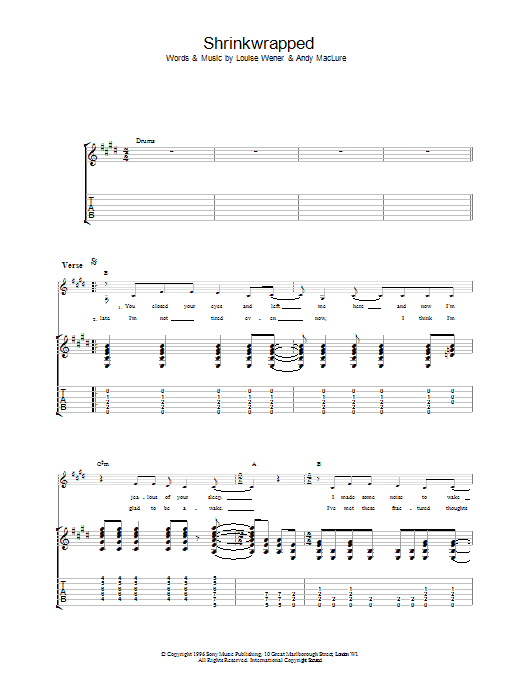 Sleeper Shrinkwrapped Sheet Music Notes & Chords for Guitar Tab - Download or Print PDF