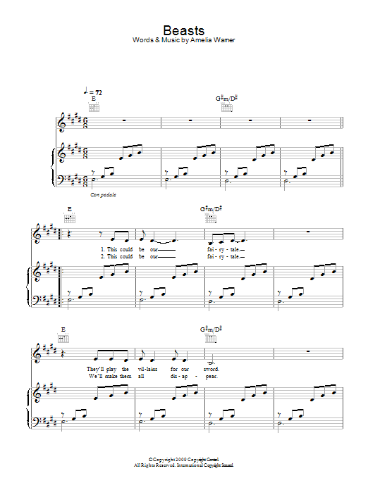 Slow Moving Millie Beasts Sheet Music Notes & Chords for Piano, Vocal & Guitar - Download or Print PDF