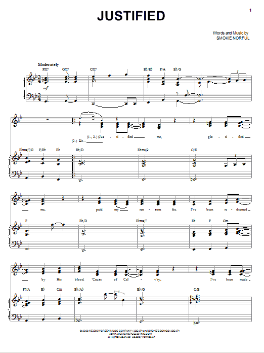 Smokie Norful Justified Sheet Music Notes & Chords for Piano & Vocal - Download or Print PDF Smokie Norful Justified Sheet Music Notes & Chords for Piano & Vocal - Download or Print PDF