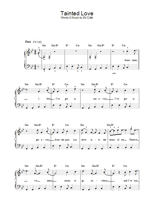 Soft Cell Tainted Love Sheet Music Notes & Chords for Alto Saxophone - Download or Print PDF